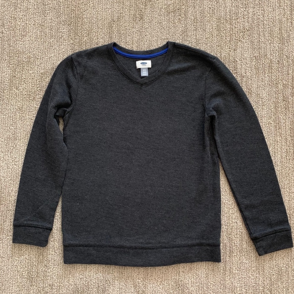 NWOT  Old Navy Boys Grey V Neck Sweater - XL 14-16